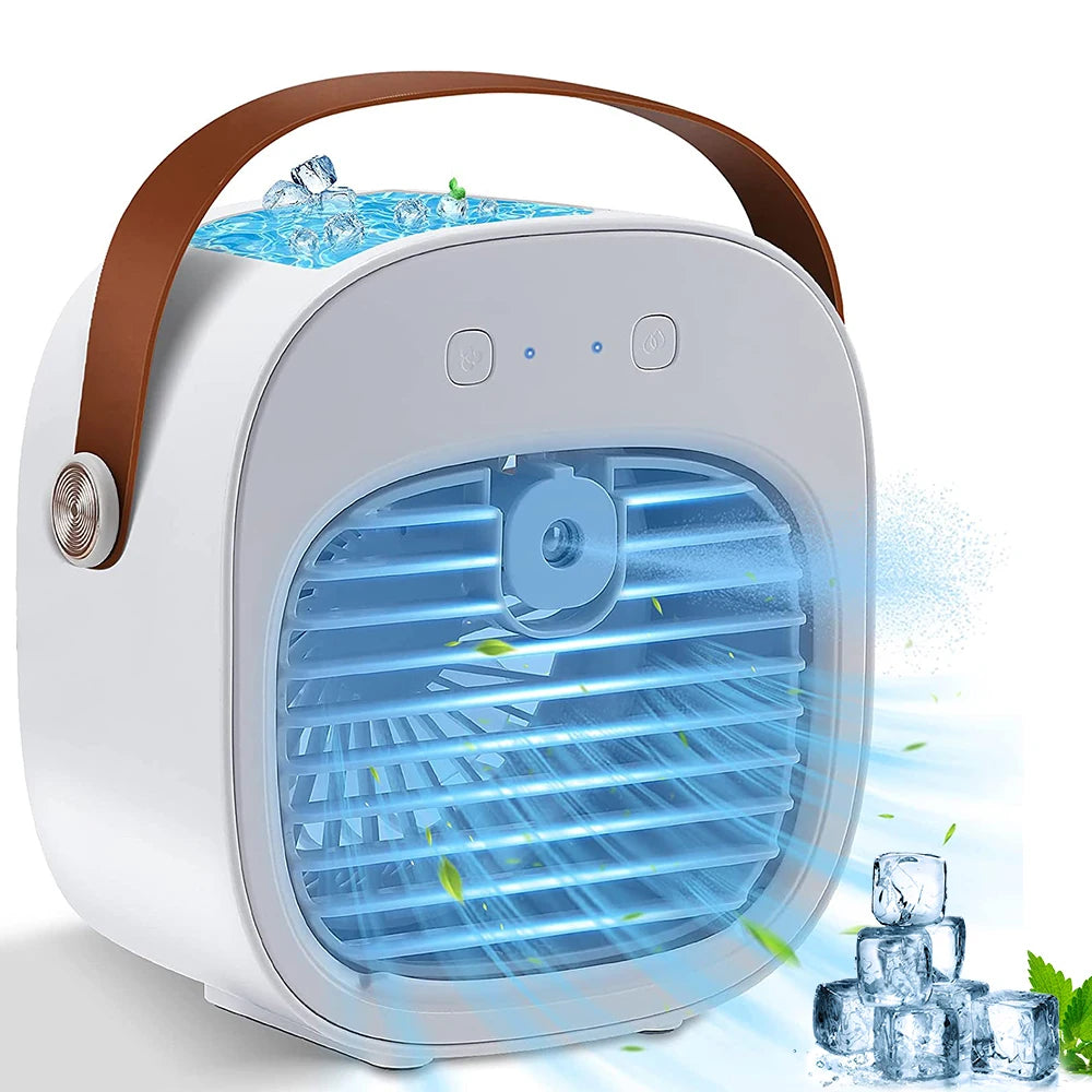 Portable Mini Air Conditioner Wireless Air Cooler USB Rechargeable Cooling Fan Portable Air Conditioner For Room Camping Cars
