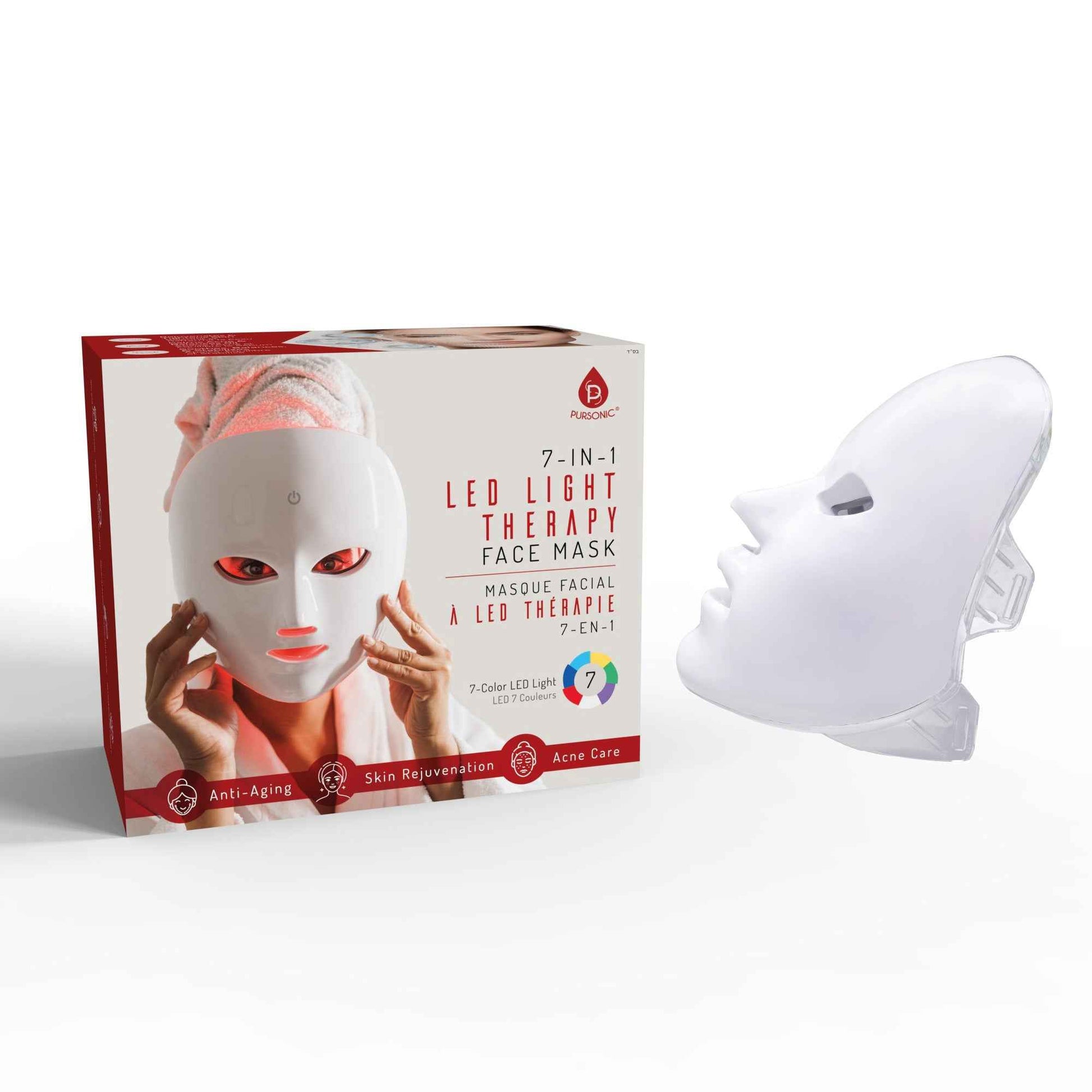 7-in-1 LED Light Therapy Face Mask – Advanced Skincare at Home!