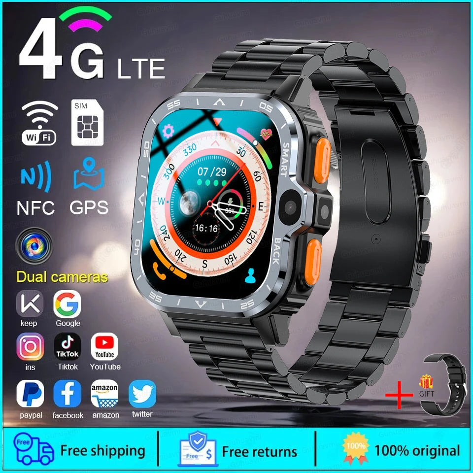 XIAOMI PGD Android Smart Watch for Men with GPS, Dual Camera, 16G/64G ROM, 2G/4G SIM, WIFI, and Fast Internet Access