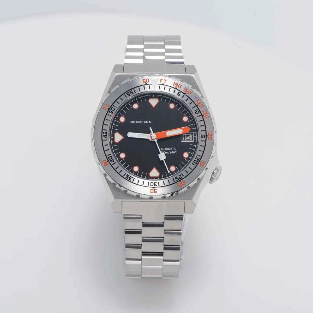 SEESTERN SUB600T Mens Diver Watch Automatic NH35 Movement Ceramic Bezel Lume Mechanical Wristwatches Sapphire Waterproof V3