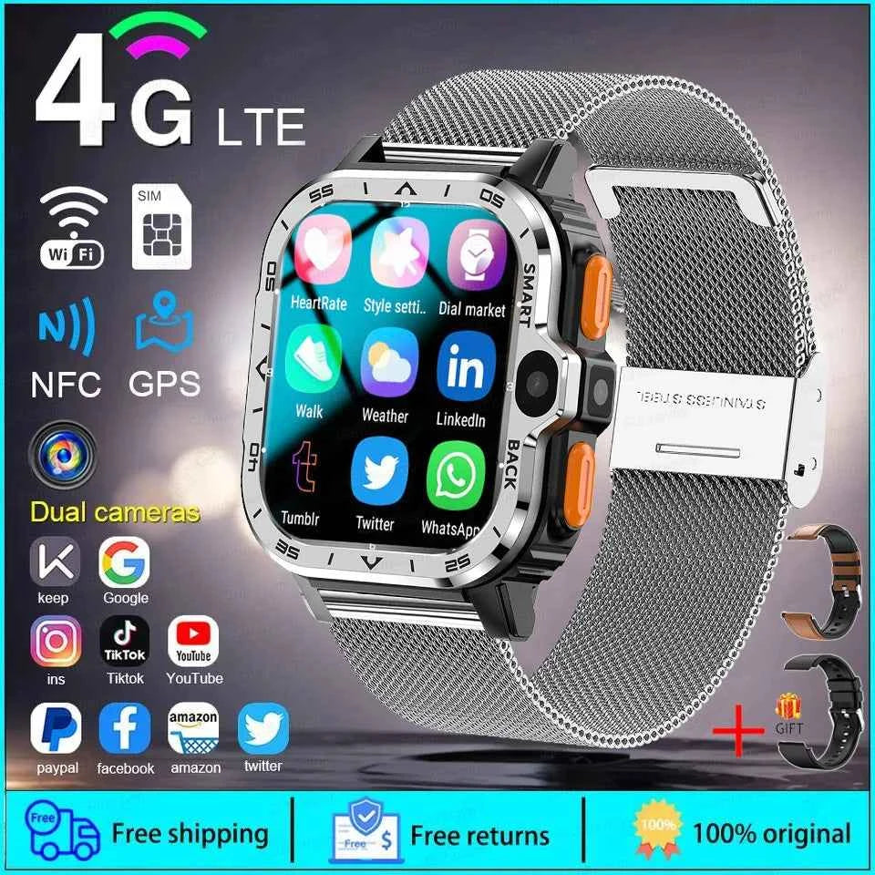 New For XIAOMI PGD Android Smart Watch Men GPS 16G/64G ROM Storage HD Dual Camera  2G 4G SIM WIFI Wireless Fast Internet Access