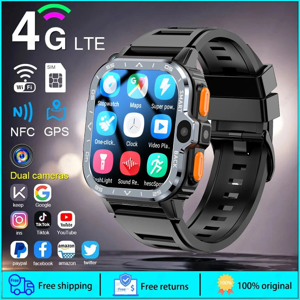 XIAOMI PGD Android Smart Watch for Men with GPS, Dual Camera, 16G/64G ROM, 2G/4G SIM, WIFI, and Fast Internet Access