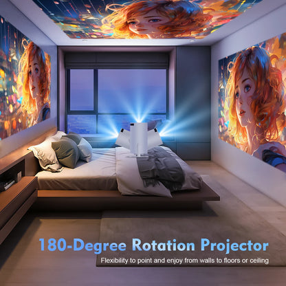 Mini 4K Projector With WiFi 6 – Android Smart Home Cinema