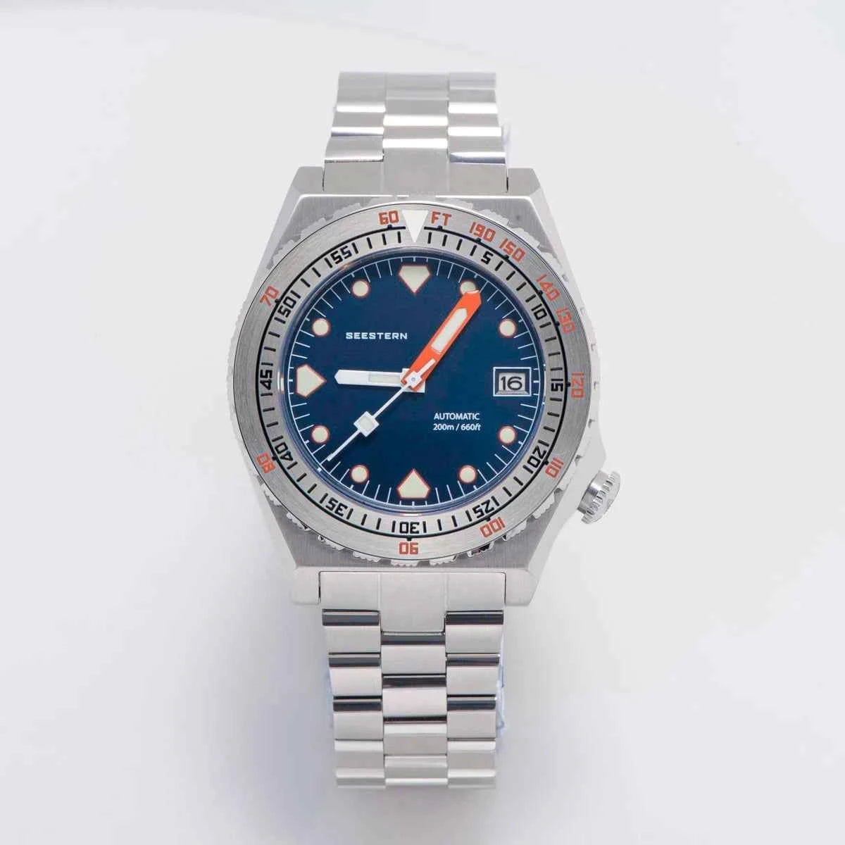 SEESTERN SUB600T Mens Diver Watch Automatic NH35 Movement Ceramic Bezel Lume Mechanical Wristwatches Sapphire Waterproof V3