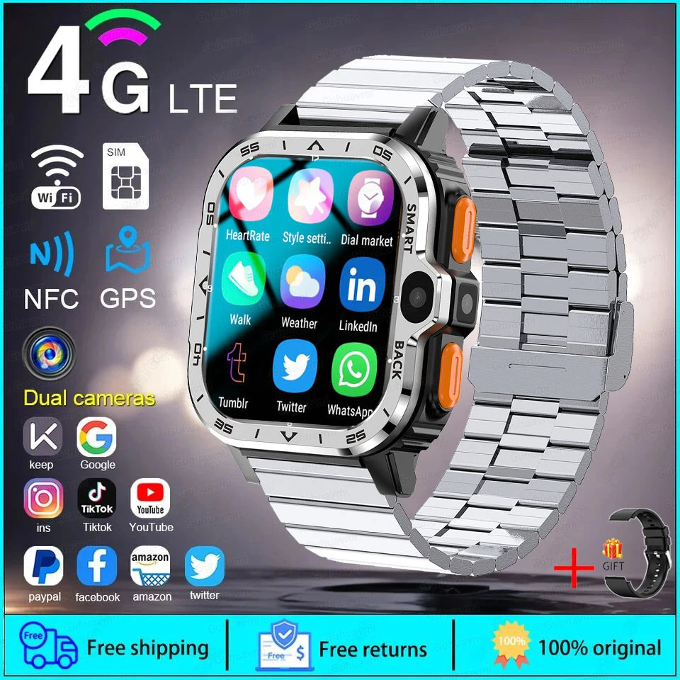 XIAOMI PGD Android Smart Watch for Men with GPS, Dual Camera, 16G/64G ROM, 2G/4G SIM, WIFI, and Fast Internet Access