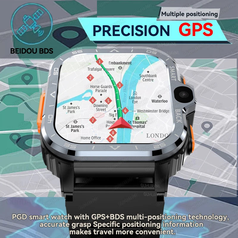 XIAOMI PGD Android Smart Watch for Men with GPS, Dual Camera, 16G/64G ROM, 2G/4G SIM, WIFI, and Fast Internet Access