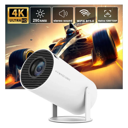 Mini 4K Projector With WiFi 6 – Android Smart Home Cinema