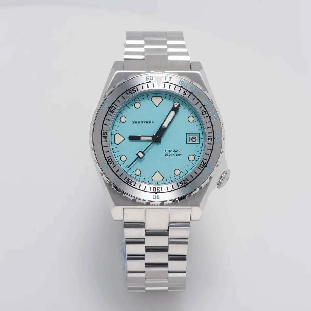 SEESTERN SUB600T Mens Diver Watch Automatic NH35 Movement Ceramic Bezel Lume Mechanical Wristwatches Sapphire Waterproof V3