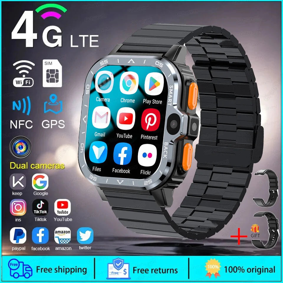 XIAOMI PGD Android Smart Watch for Men with GPS, Dual Camera, 16G/64G ROM, 2G/4G SIM, WIFI, and Fast Internet Access