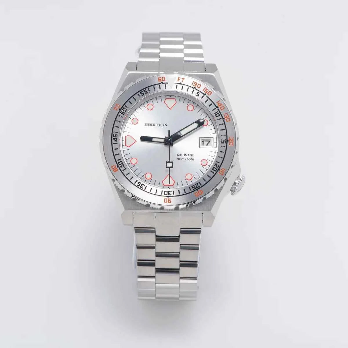 SEESTERN SUB600T Mens Diver Watch Automatic NH35 Movement Ceramic Bezel Lume Mechanical Wristwatches Sapphire Waterproof V3