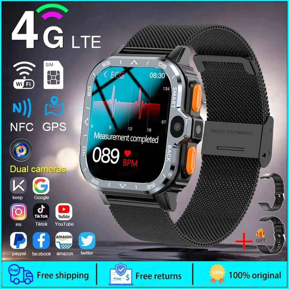 New For XIAOMI PGD Android Smart Watch Men GPS 16G/64G ROM Storage HD Dual Camera  2G 4G SIM WIFI Wireless Fast Internet Access