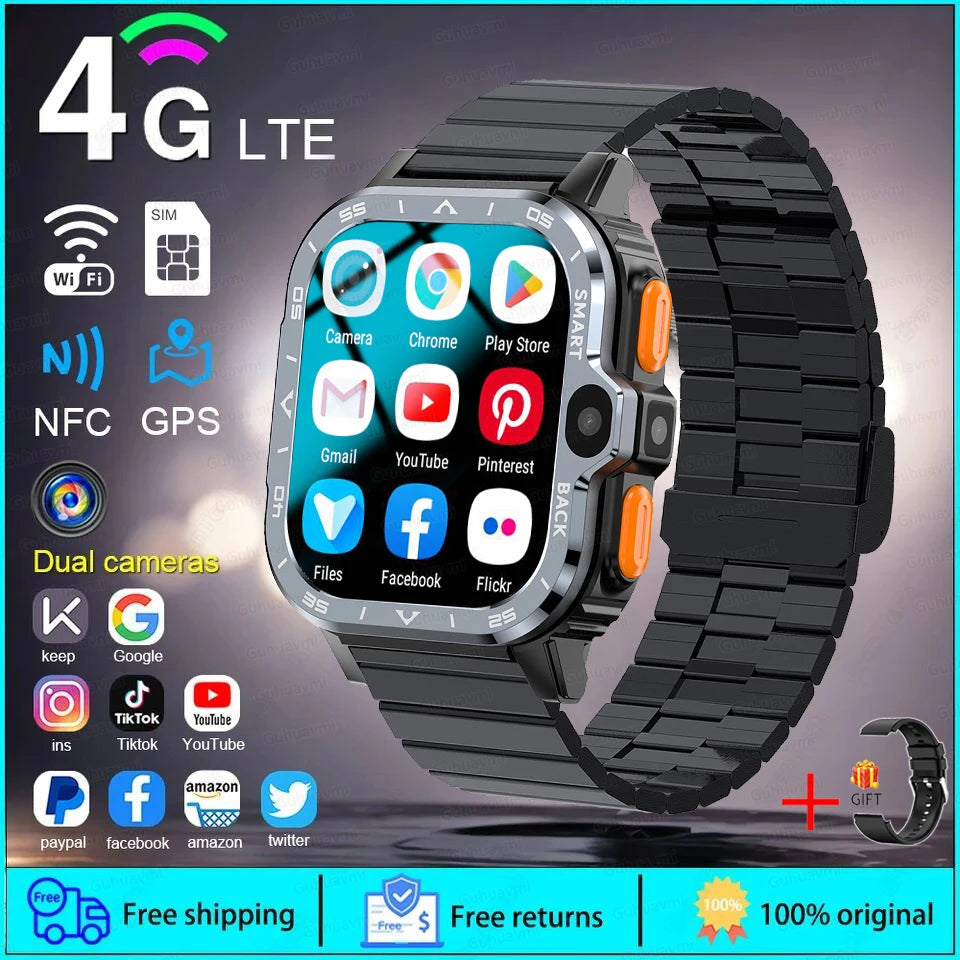 XIAOMI PGD Android Smart Watch for Men with GPS, Dual Camera, 16G/64G ROM, 2G/4G SIM, WIFI, and Fast Internet Access