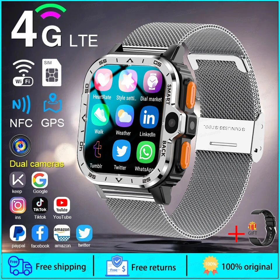 XIAOMI PGD Android Smart Watch for Men with GPS, Dual Camera, 16G/64G ROM, 2G/4G SIM, WIFI, and Fast Internet Access