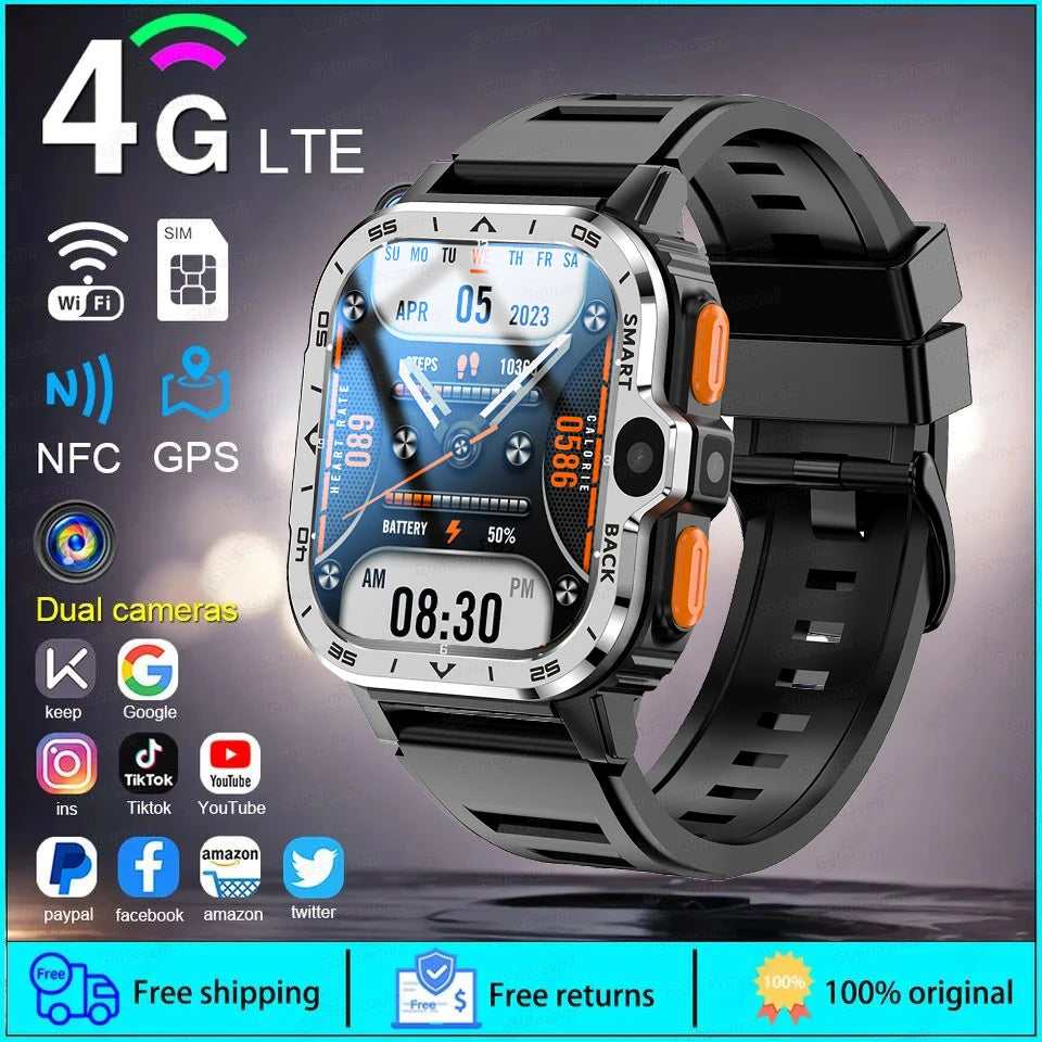 XIAOMI PGD Android Smart Watch for Men with GPS, Dual Camera, 16G/64G ROM, 2G/4G SIM, WIFI, and Fast Internet Access