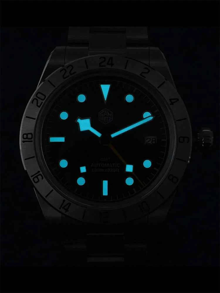 San Martin New 39mm NH34 BB GMT Automatic Mechanical Watch Sport Watch Sapphire Luminous Waterproof 100m for Men Relogio SN0054