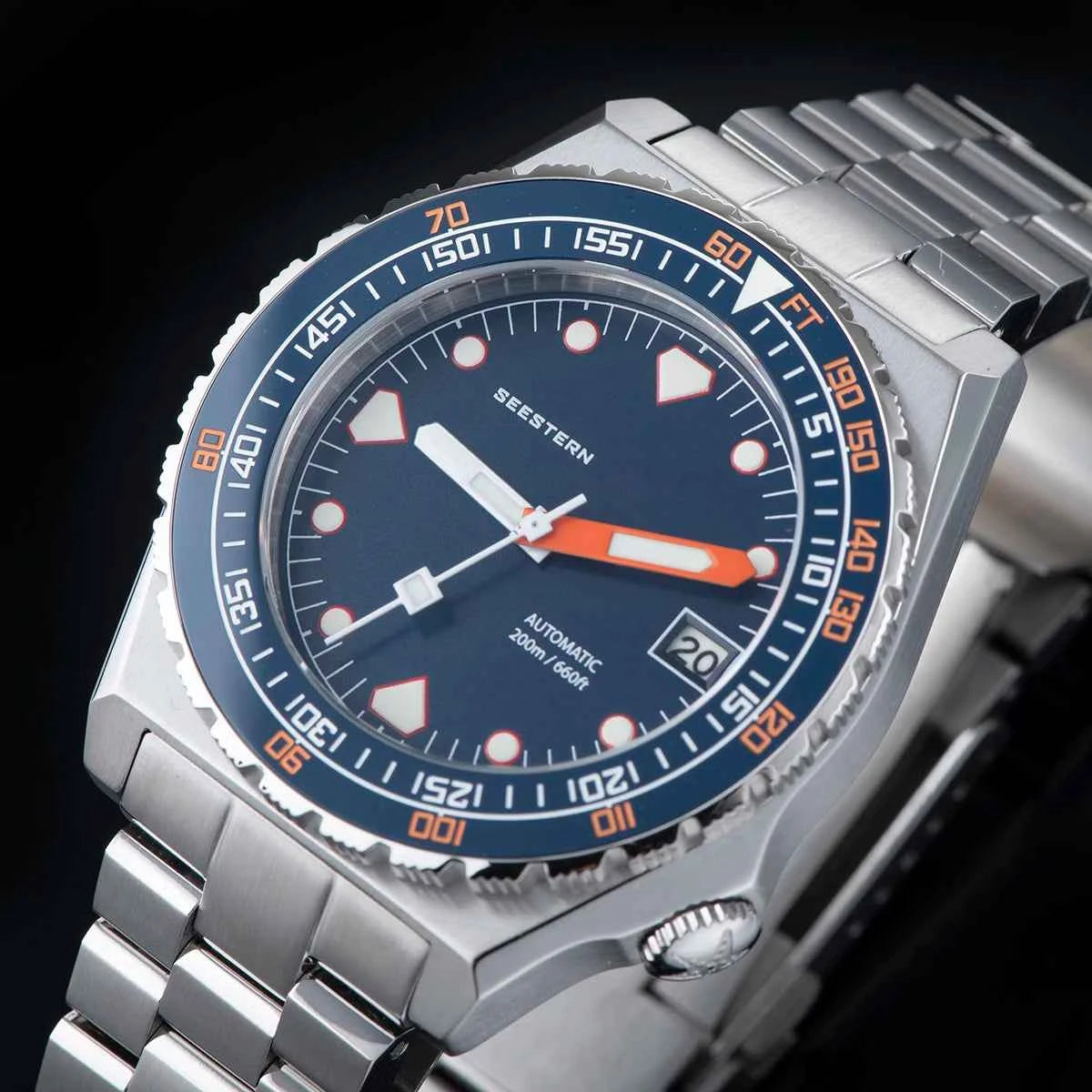 SEESTERN SUB600T Mens Diver Watch Automatic NH35 Movement Ceramic Bezel Lume Mechanical Wristwatches Sapphire Waterproof V3