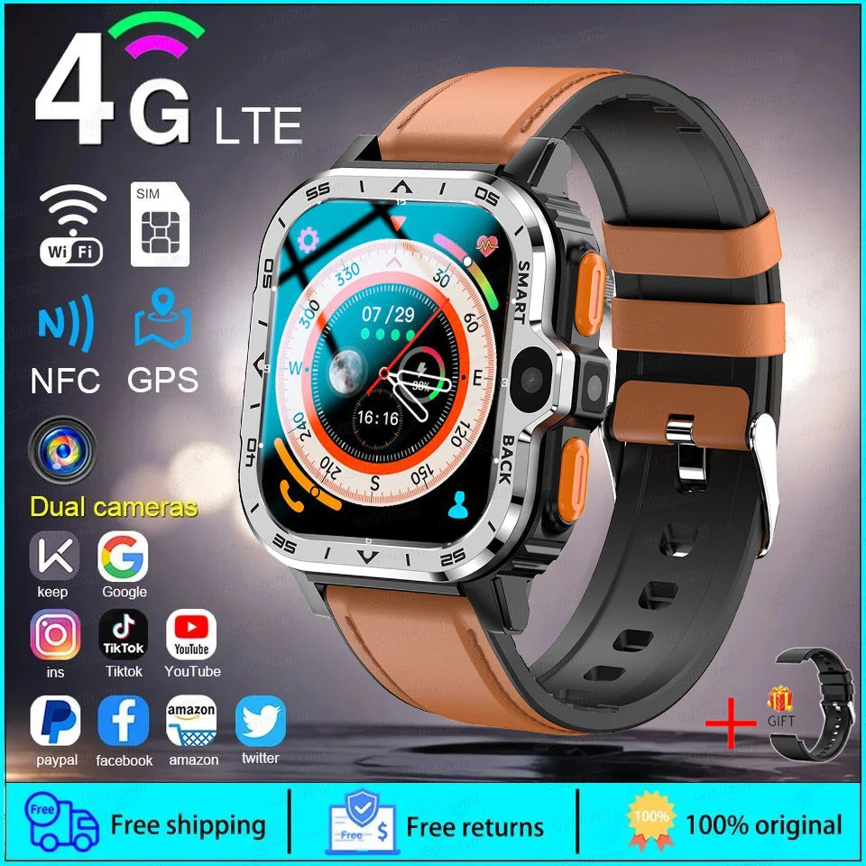 XIAOMI PGD Android Smart Watch for Men with GPS, Dual Camera, 16G/64G ROM, 2G/4G SIM, WIFI, and Fast Internet Access