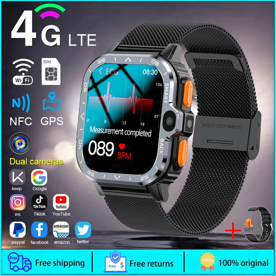 XIAOMI PGD Android Smart Watch for Men with GPS, Dual Camera, 16G/64G ROM, 2G/4G SIM, WIFI, and Fast Internet Access