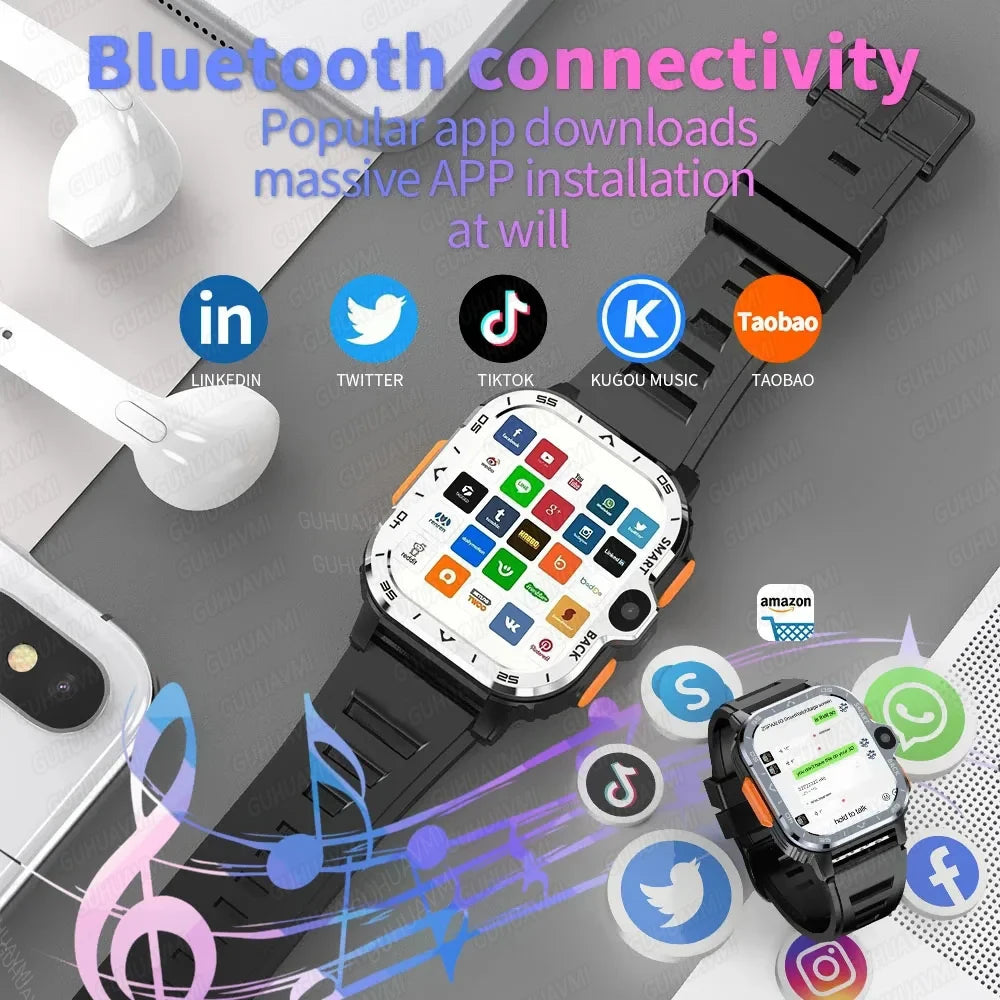 XIAOMI PGD Android Smart Watch for Men with GPS, Dual Camera, 16G/64G ROM, 2G/4G SIM, WIFI, and Fast Internet Access