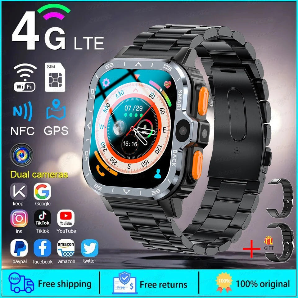 XIAOMI PGD Android Smart Watch for Men with GPS, Dual Camera, 16G/64G ROM, 2G/4G SIM, WIFI, and Fast Internet Access