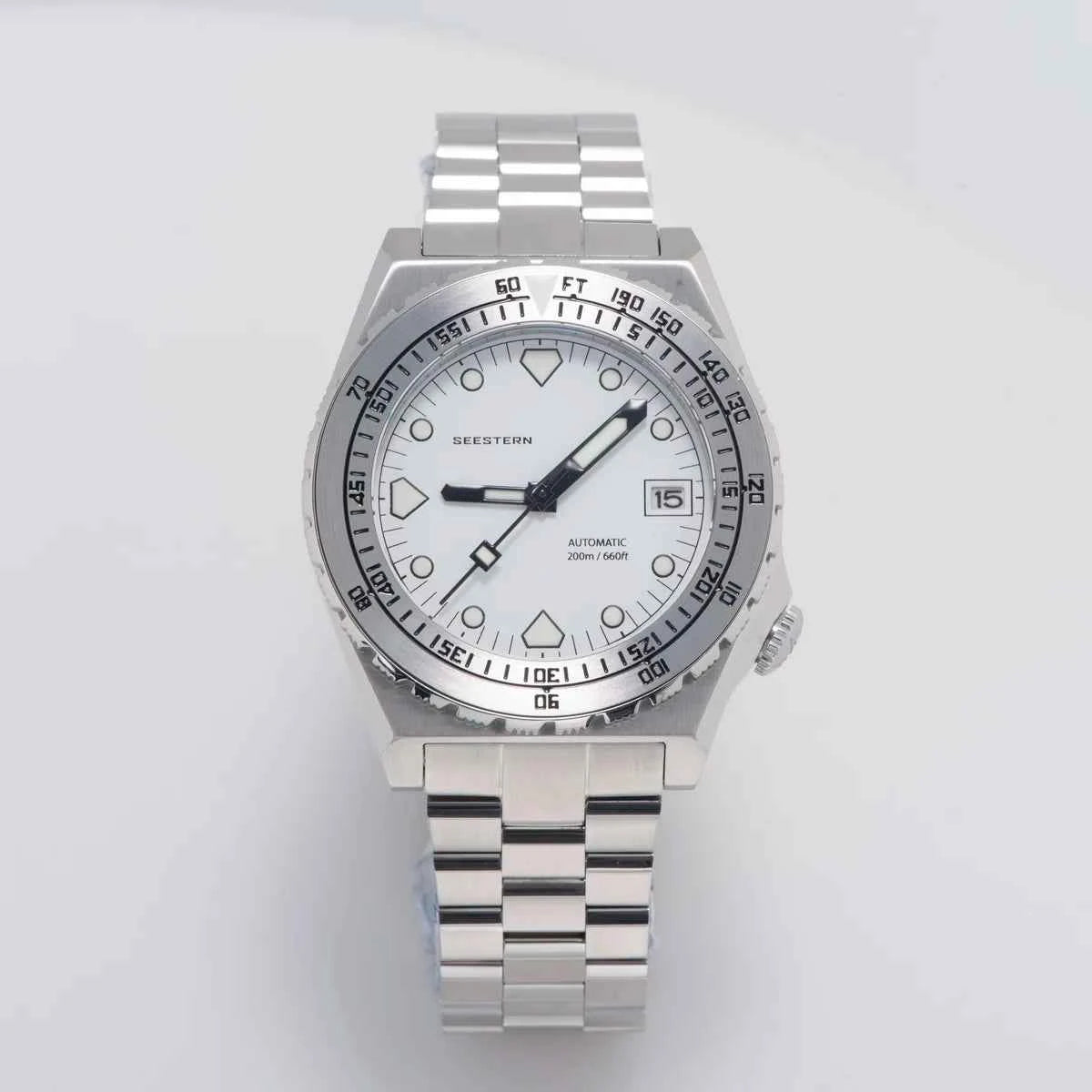 SEESTERN SUB600T Mens Diver Watch Automatic NH35 Movement Ceramic Bezel Lume Mechanical Wristwatches Sapphire Waterproof V3
