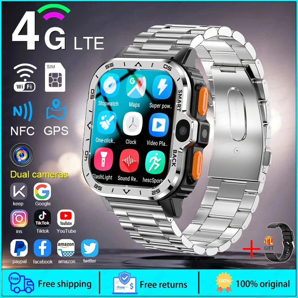 XIAOMI PGD Android Smart Watch for Men with GPS, Dual Camera, 16G/64G ROM, 2G/4G SIM, WIFI, and Fast Internet Access