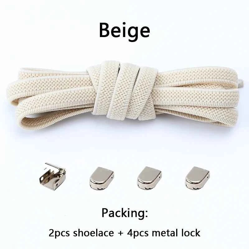 No Tie Elastic Shoe Laces One Size Fits All Adult and Kids Shoes Shoelaces for Sneakers Shoelace Tieless Flat Expand Shoestrings